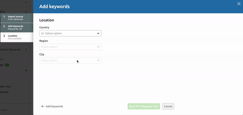 Configuring the PPC Keyword Tool image 6